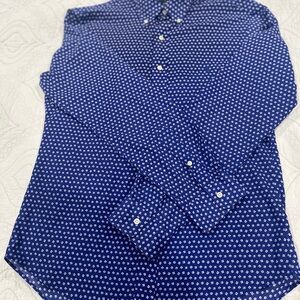 Ralph Lauren Navy Geometric Button Down Shirt